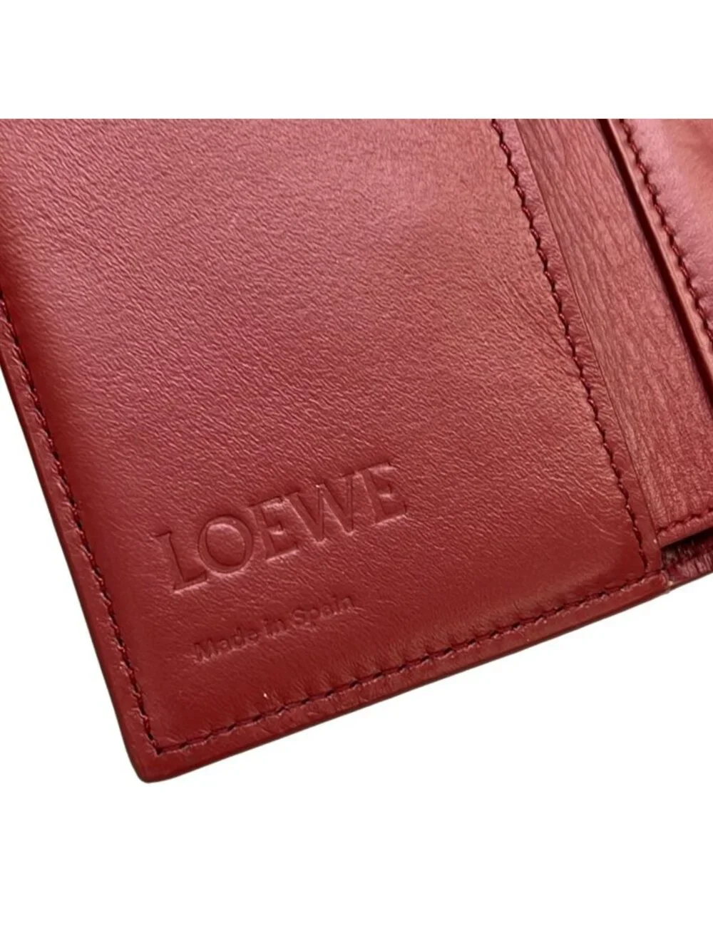 Loewe Bordeaux Leather Wallet